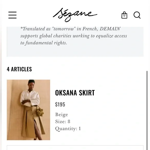 Sezane Skirt - Picture 3 of 4